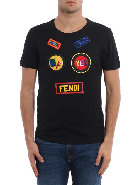 fendi patch t shirt|Fendi t shirt original.